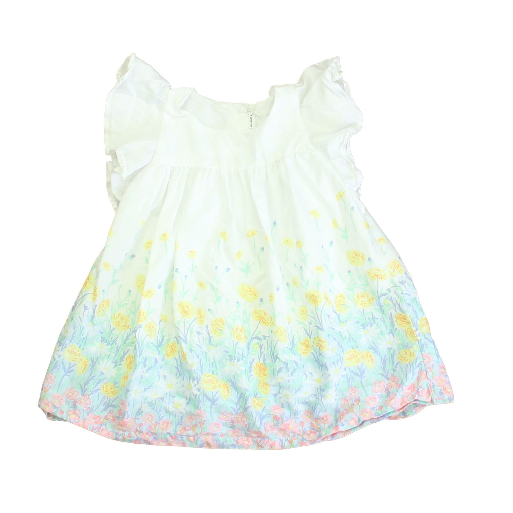 Janie and Jack Girls White | Yellow Floral Dress 7805829480508