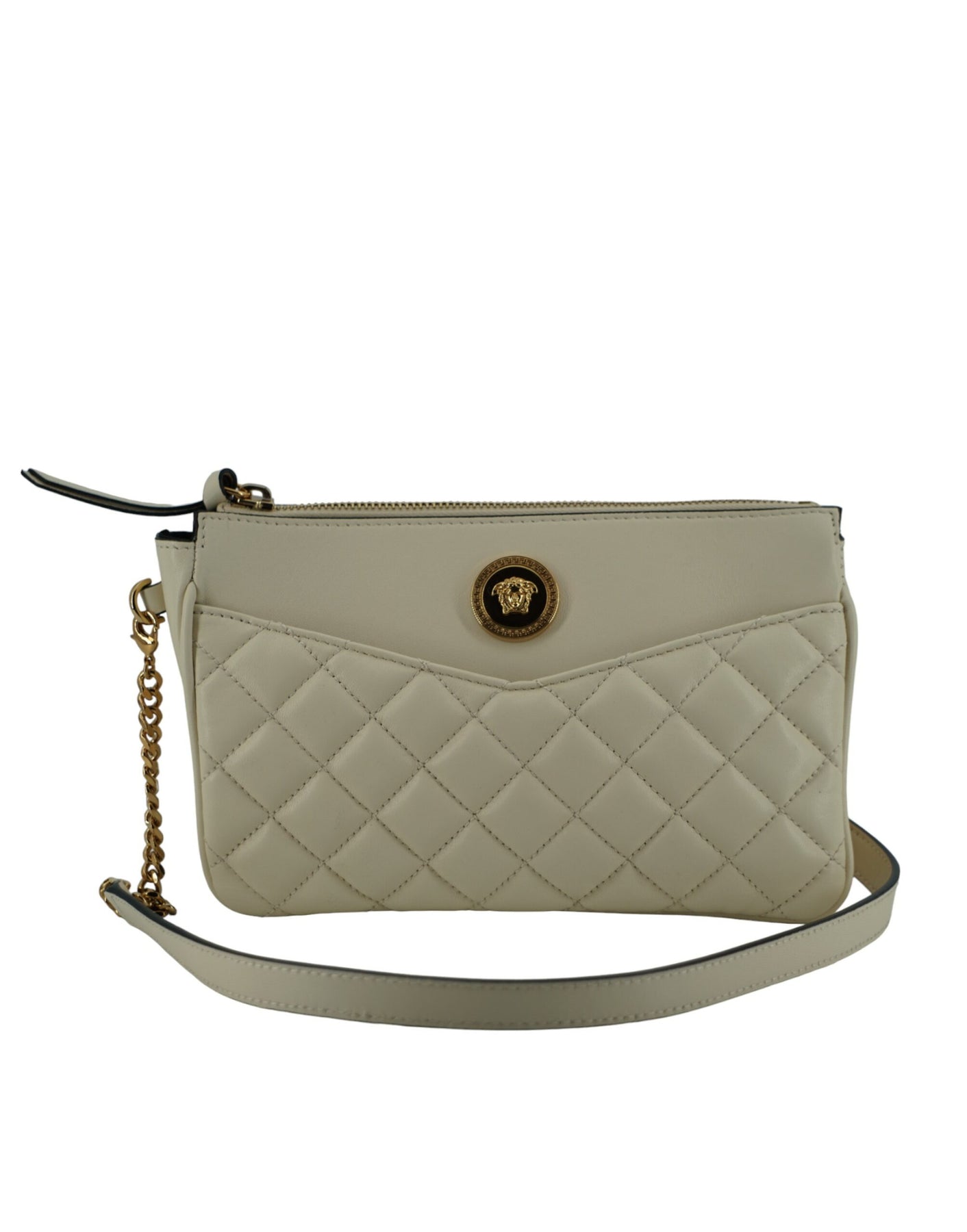 Versace Lamb Leather Pouch Crossbody Women's Bag