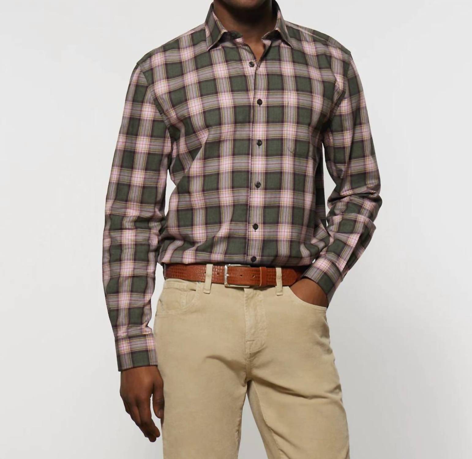Roanoke Tucked Button Up Shirt In Balsam