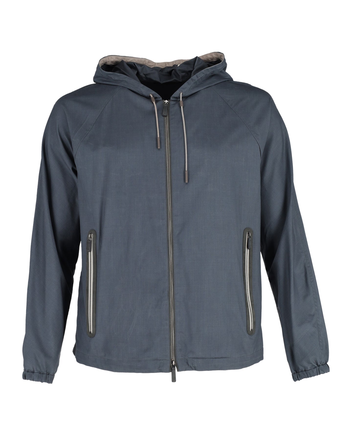 Ermenegildo Zegna Leggerissimo Traveller Hooded Jacket in Blue Linen 7748704632892