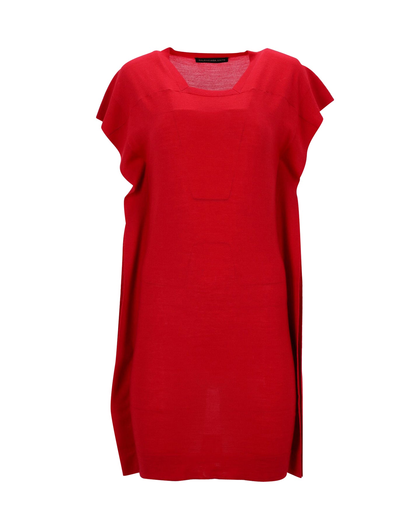 Balenciaga Knit Mini Dress in Red Wool 7748780490812