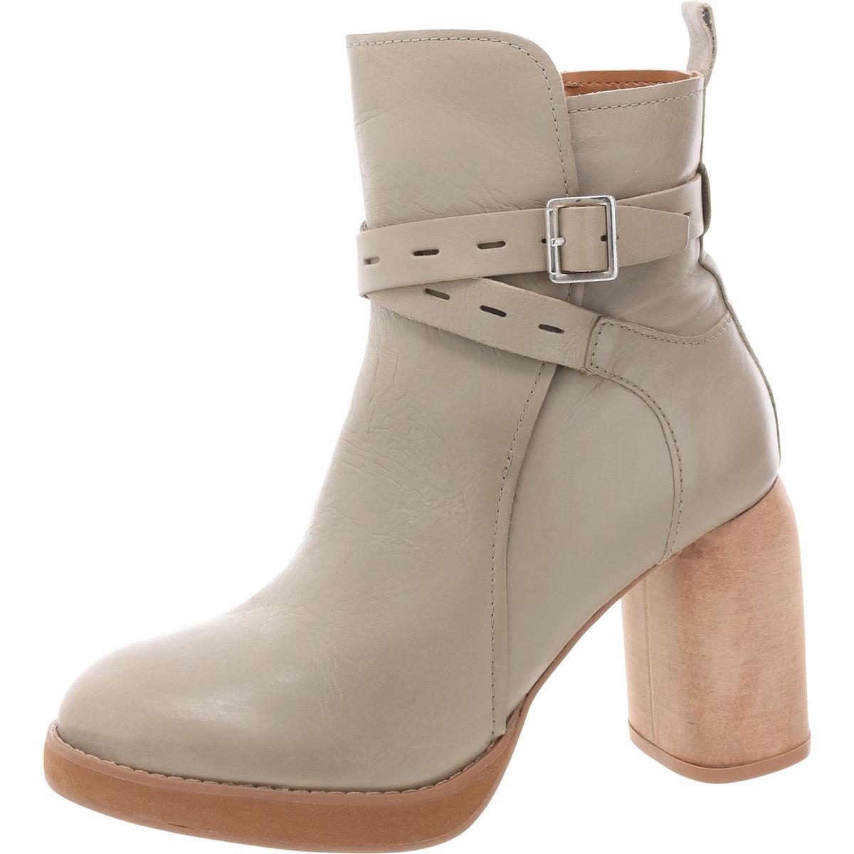 Natesa Zipper Leather Mid-Calf Boots