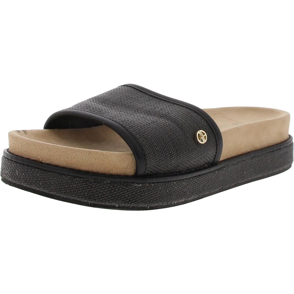 Logo Canvas Slide Sandals