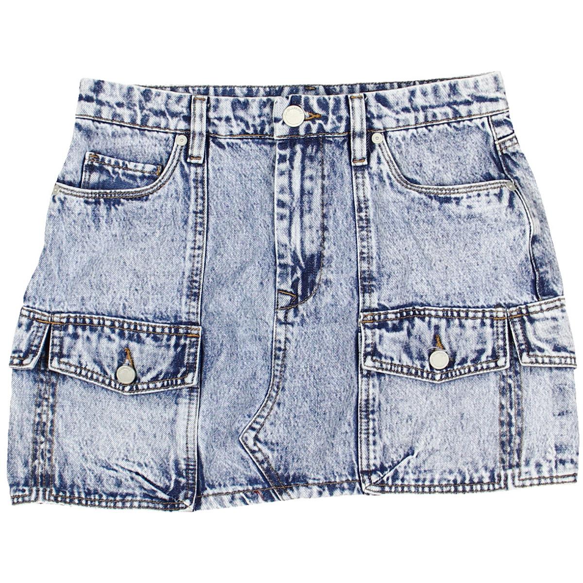 Denim Above Knee Denim Skirt