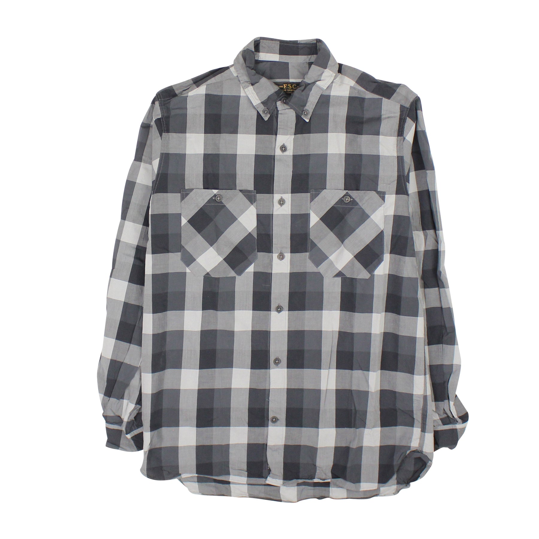Grey Checkered Long Sleeve Shirt