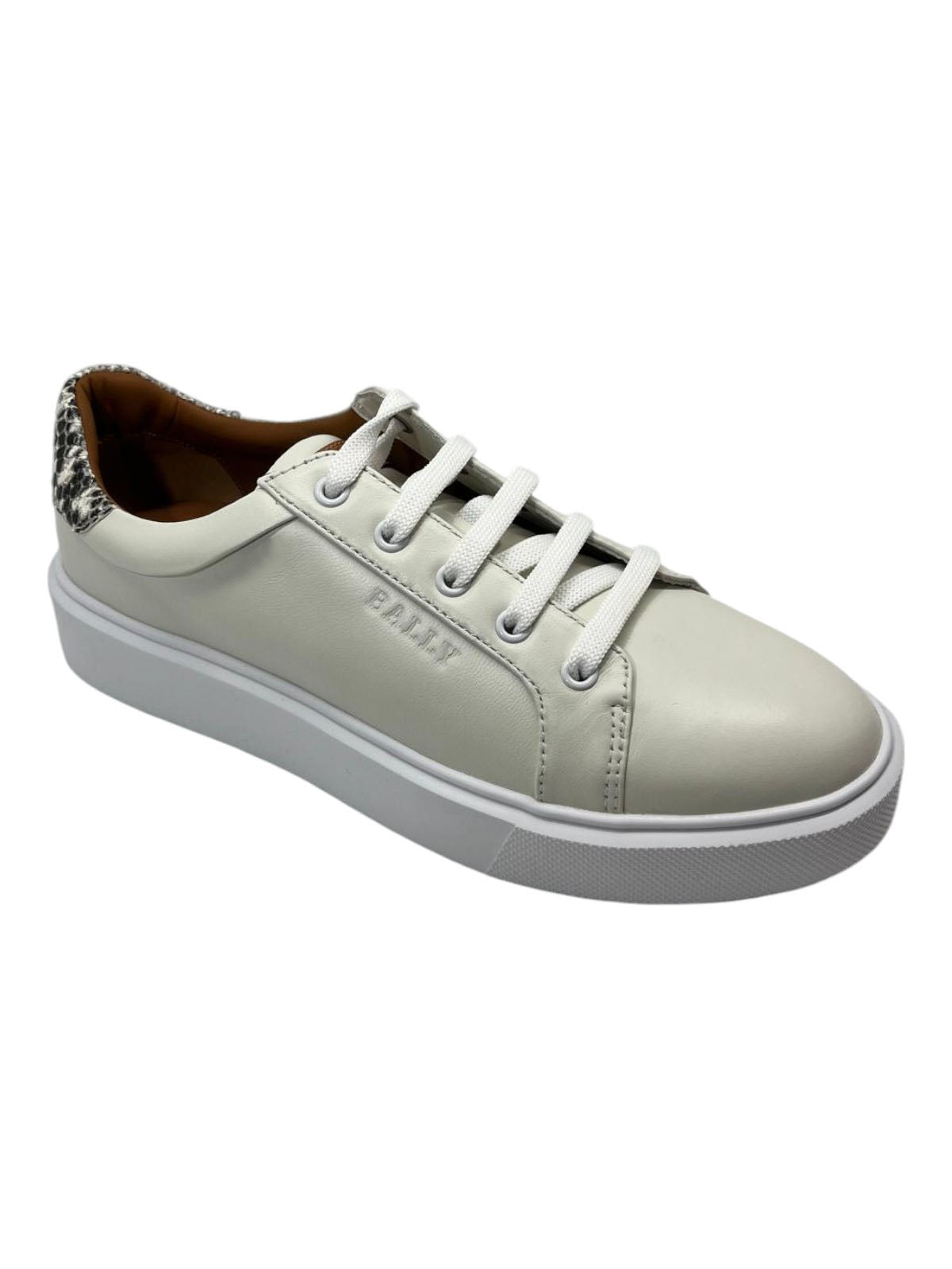 Bally Clorys 6234065 Women's White/Roccia Leather Sneakers