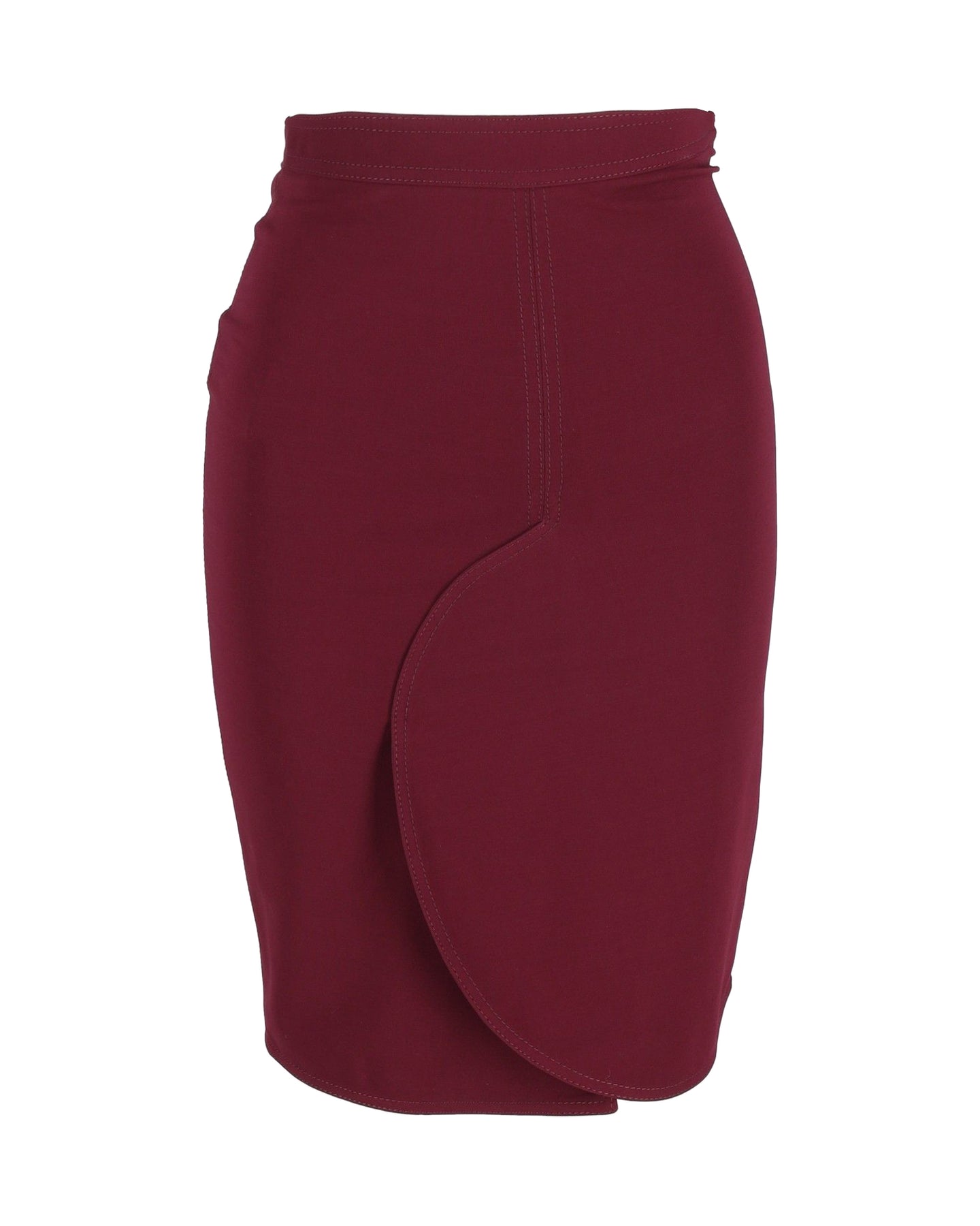 Givenchy Pencil Skirt in Burgundy Viscose 7748781146172