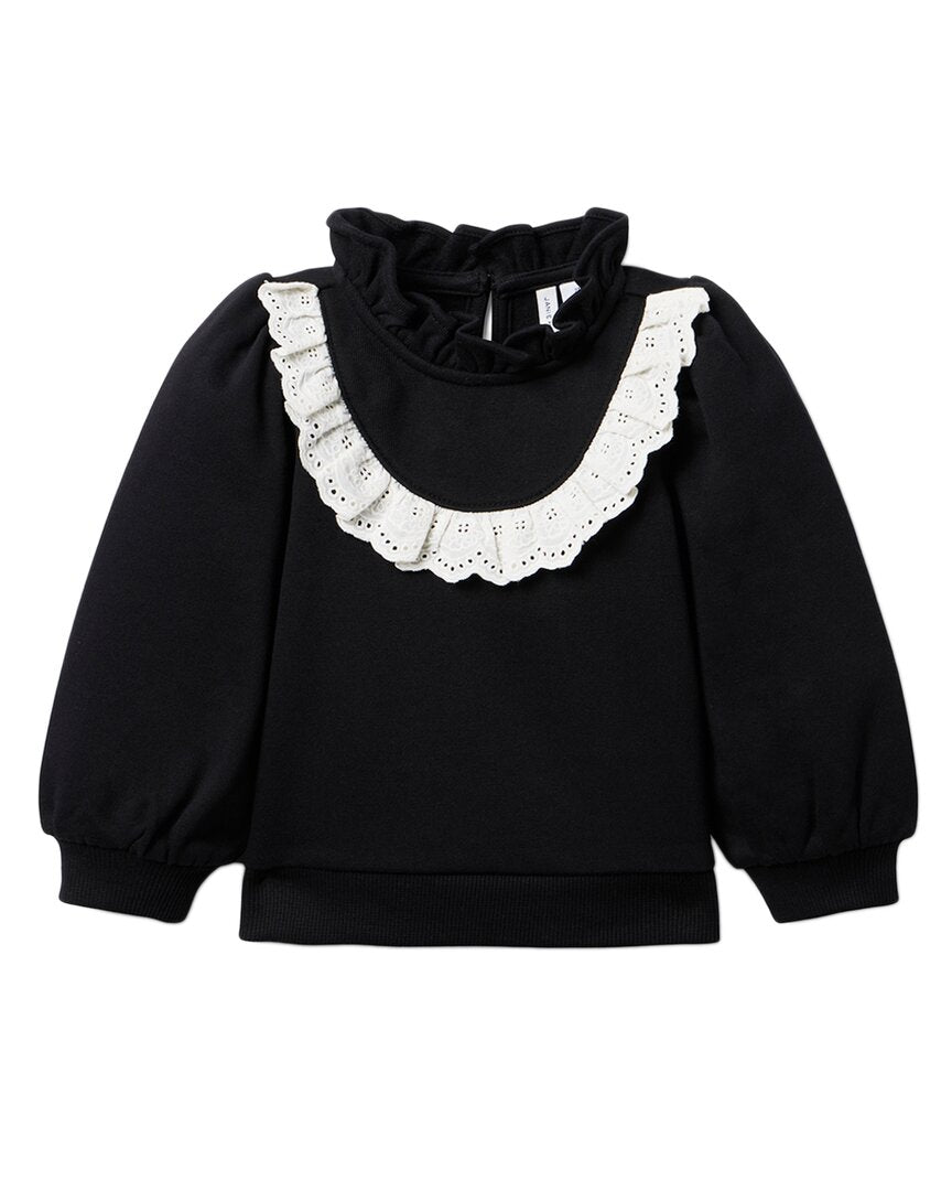 Janie and Jack Eyelet Ruffle Sweatshirt