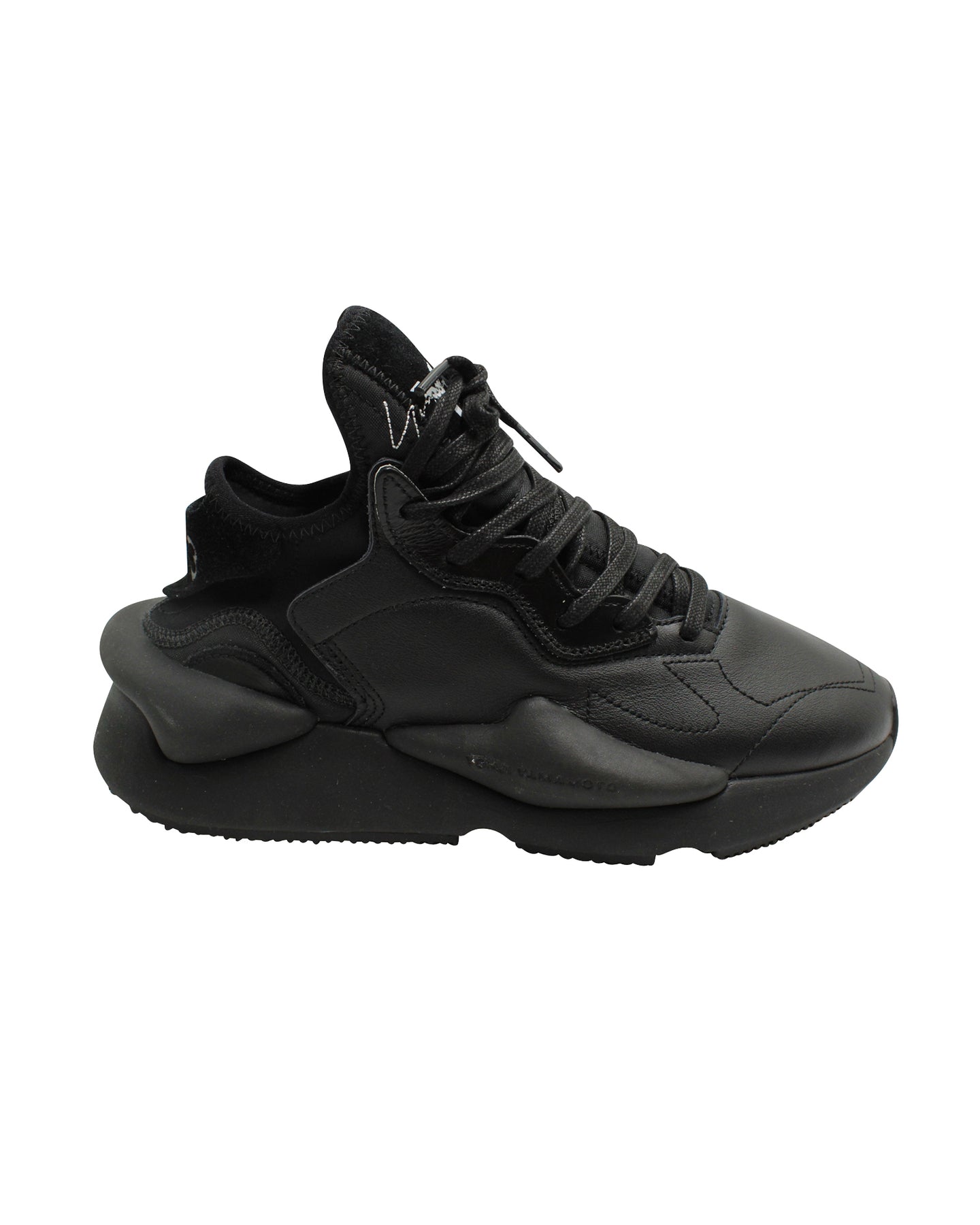 Y-3 Kaiwa Sneakers in Black Leather 7833193021500
