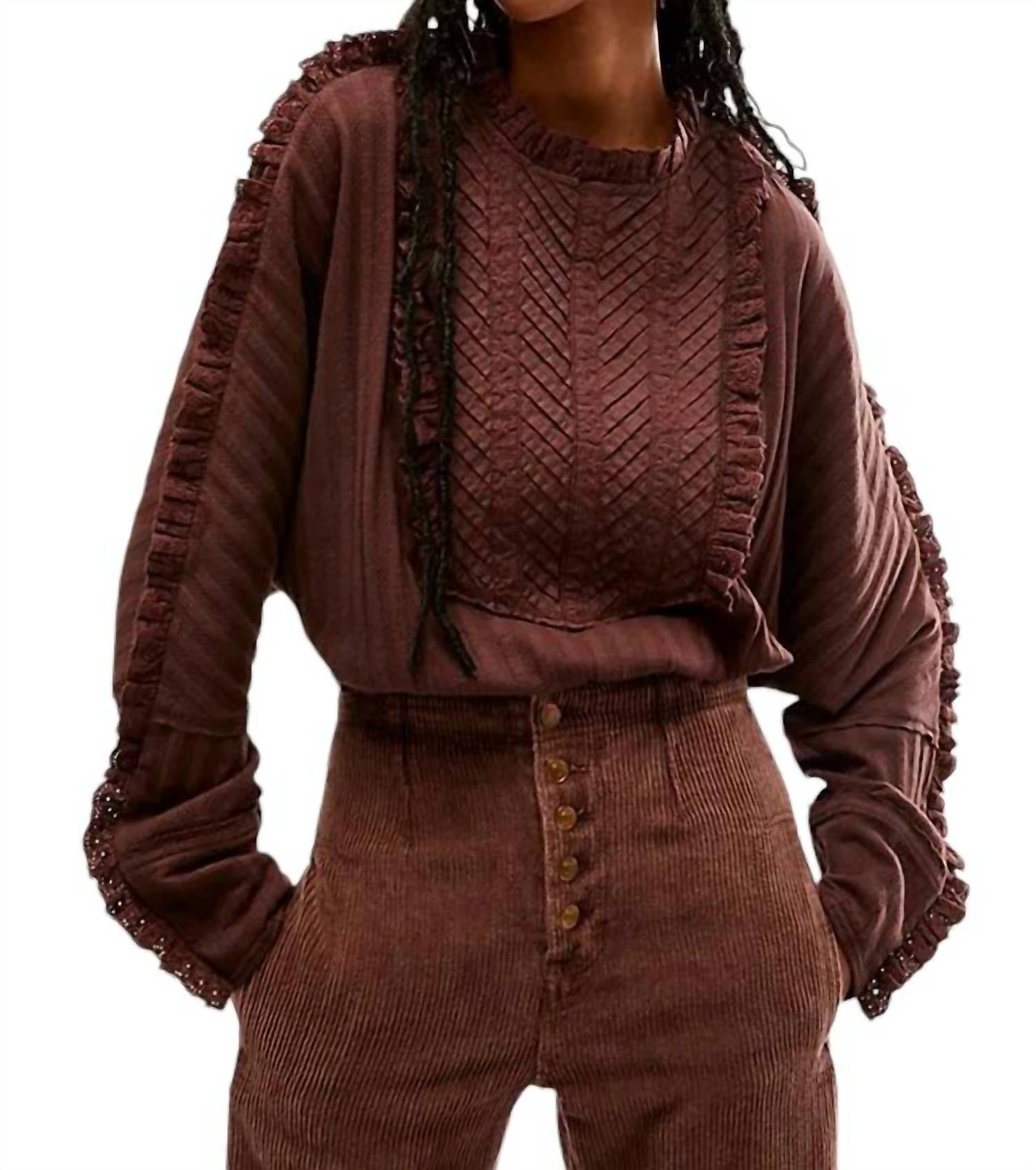 More Romance Top In Mocha