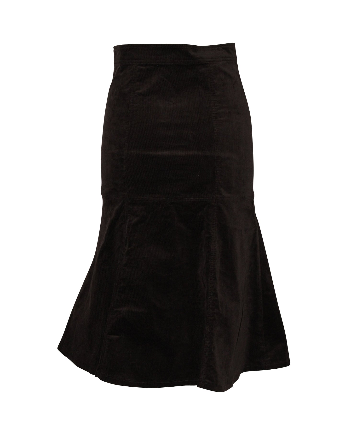 Zadig & Voltaire Fluted Midi Skirt in Brown Cotton 7764864794684