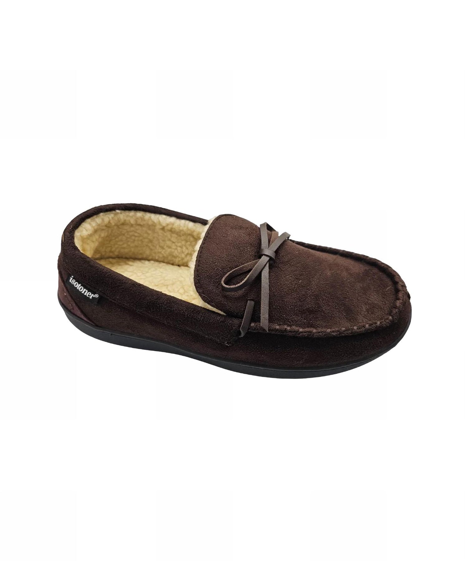 Men's Microsuede Nigel Moccasin Slipper In Dark Chocolate 7733801680956