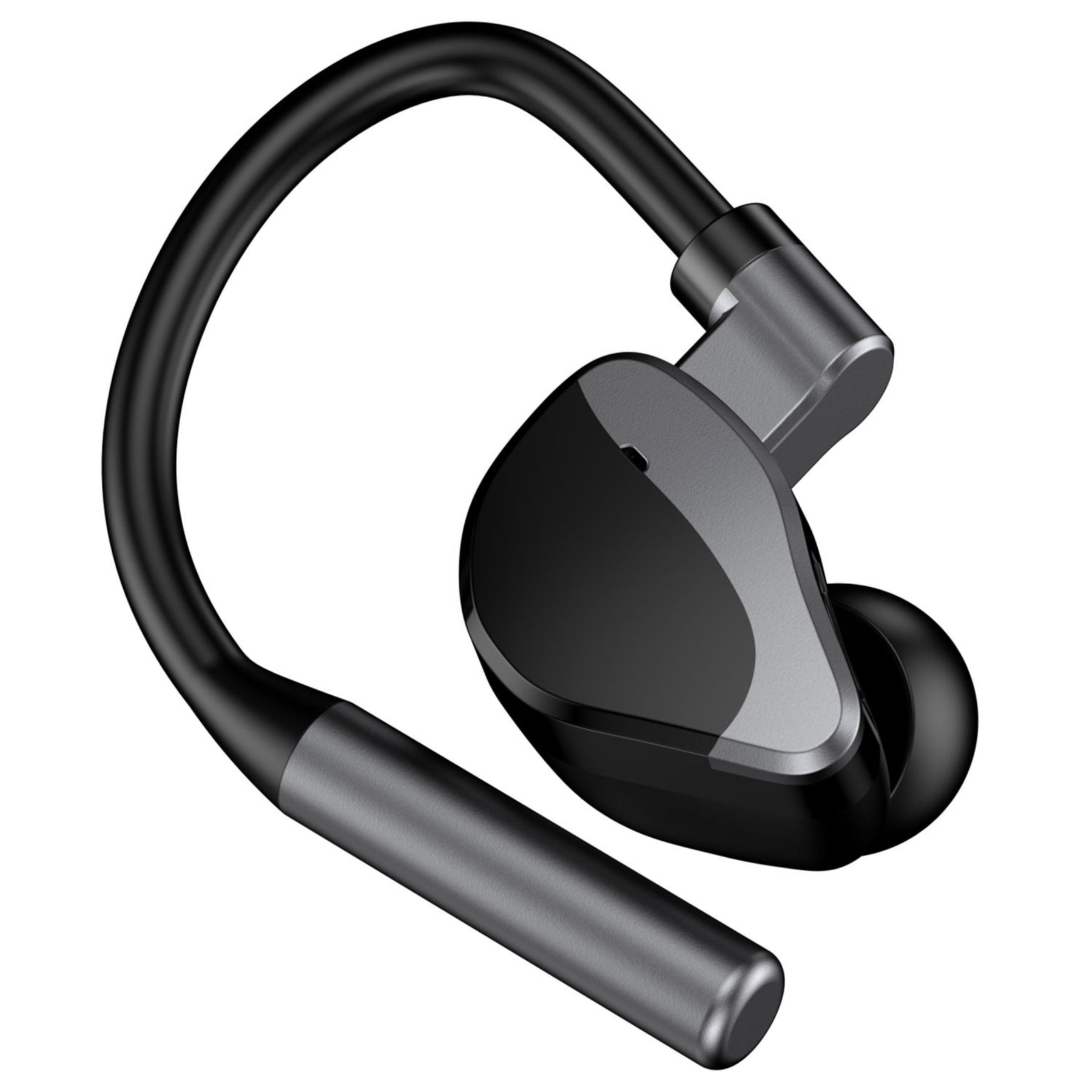 Unilateral Wireless Earpiece - Rechargeable In-Ear Headset with Hook - Car Driving Phone Call Office