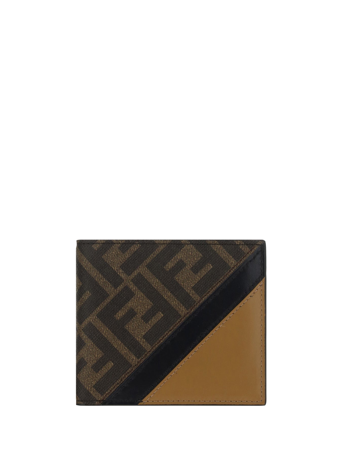 Fendi Fabric and Leather Bifold Men's Wallet