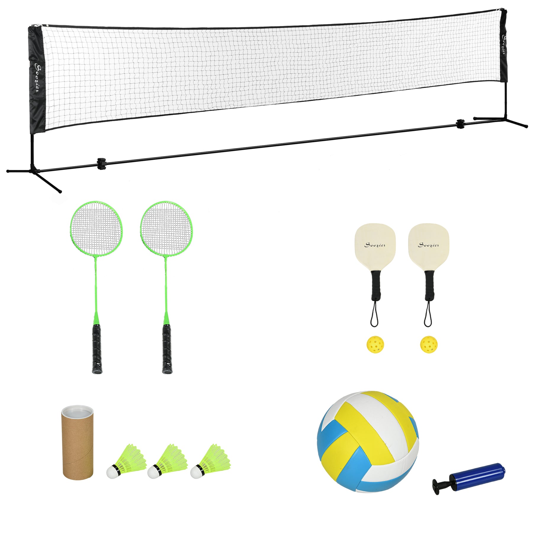 Streamdale 17ft Portable All-in-One Badminton Set 7832947916860