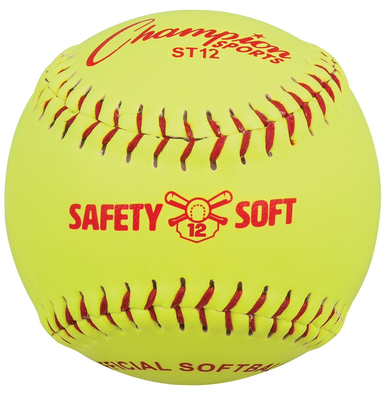 Champion Sports 12" Safety Softball - Dozen