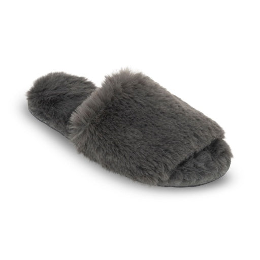 Lemon Women's Waterfront Solid Faux Fur Slide Slippers