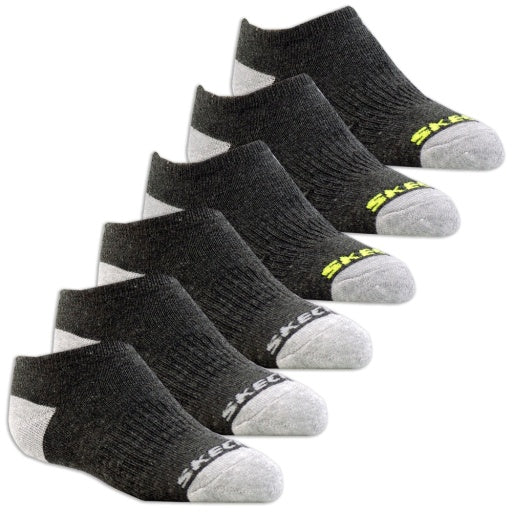 Skechers Boy's 6 Pack Full Terry No Show Sock