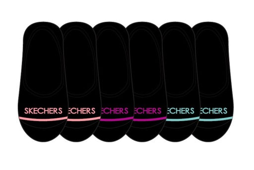 Skechers Women's 6 Pack Non Terry Liner