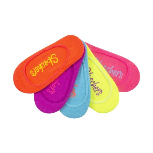 Skechers Girl's 5 Pack Non Terry Super Low Liners