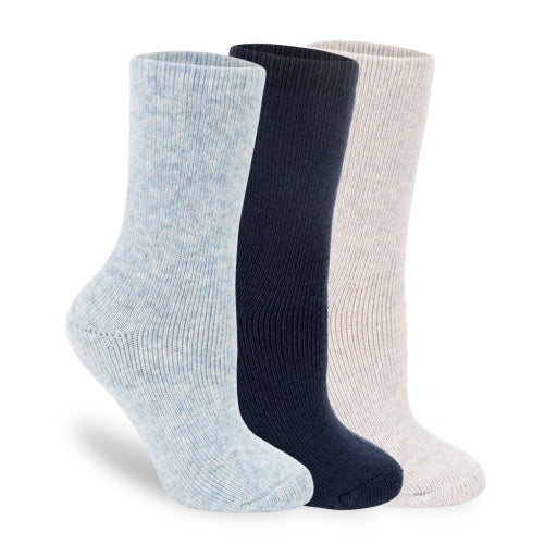 Lemon Women's 3 Pack Wool Hiker Boot Crew Sock