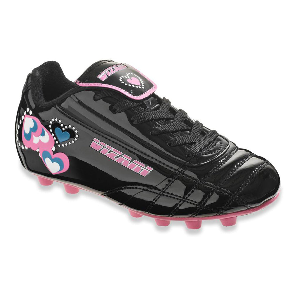 Vizari Kids' Shiny Retro Hearts Firm Ground Soccer Shoes