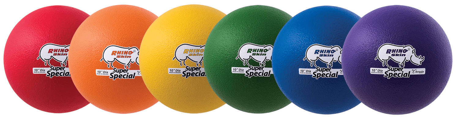 Champion Sports 10 Inch Rhino Skin Low Bounce Super Special Ball Set