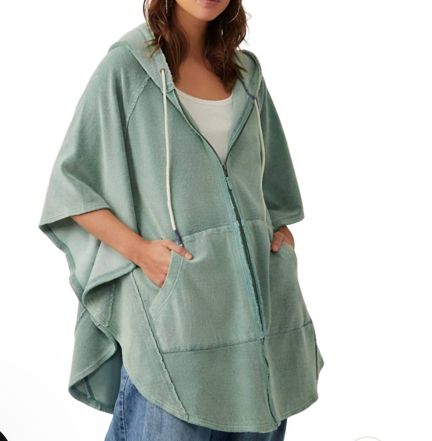 Beach Love Poncho In Blue Surf Combo 7707832123452