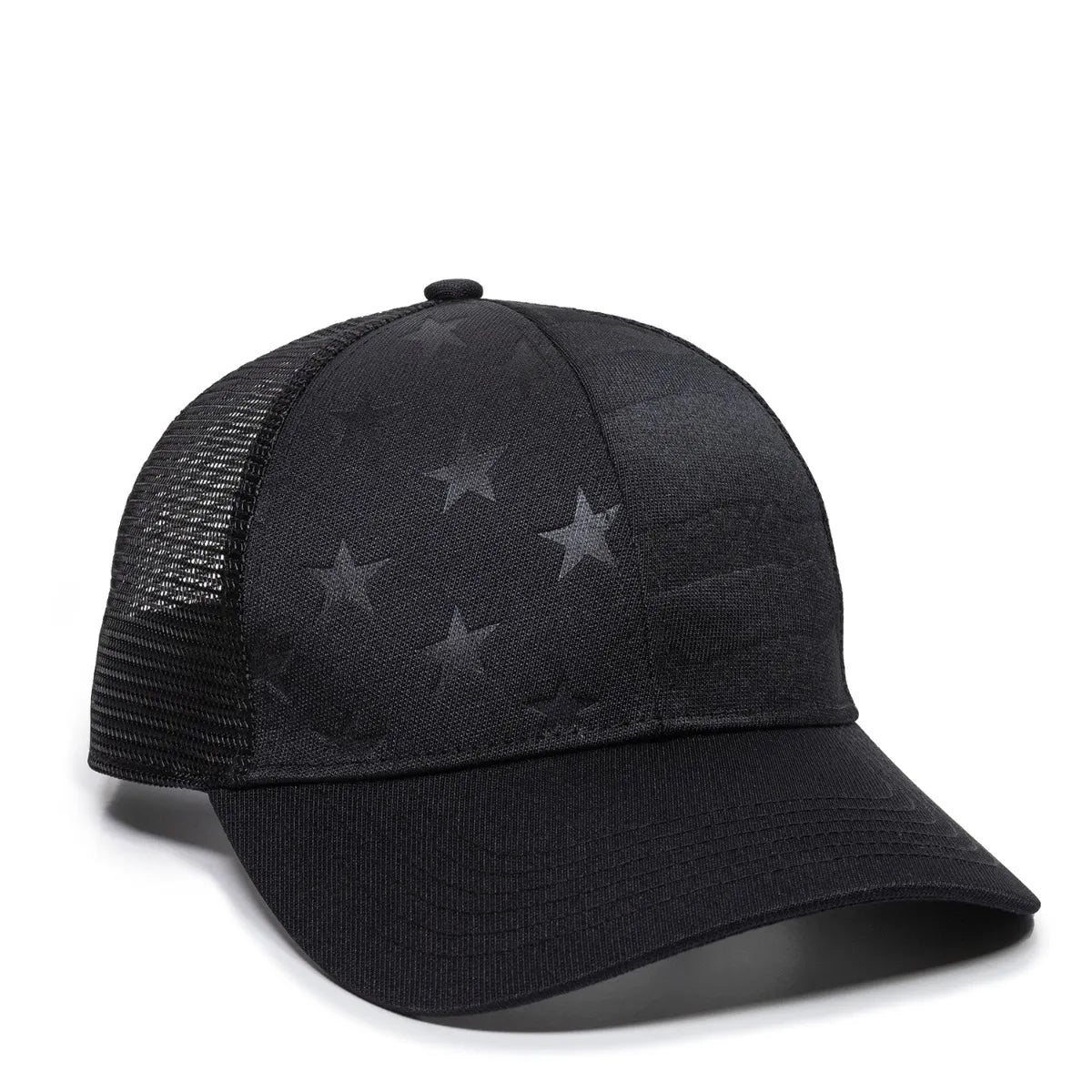 Outdoor Cap USA-750M Debossed Stars and Stripes Structured Trucker Hat