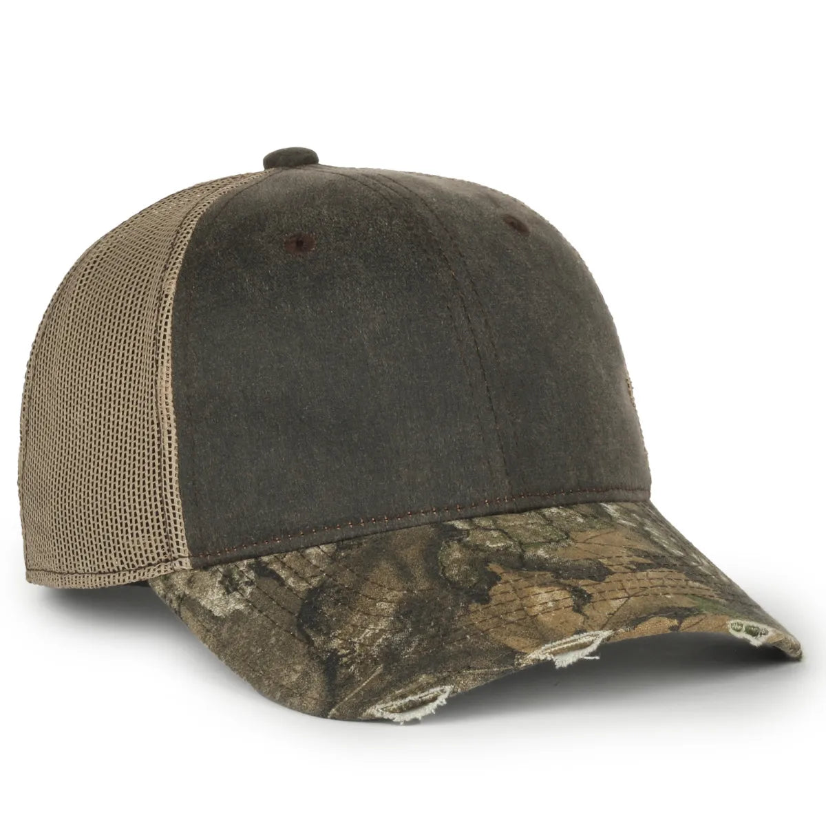 Outdoor Cap HPC-500M Brown/ Tan/ Realtree Apx Structured Trucker Hat