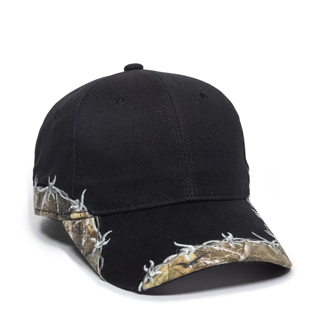 Outdoor Cap BRB-605 Barbed Wire Structured Solid Back Hat