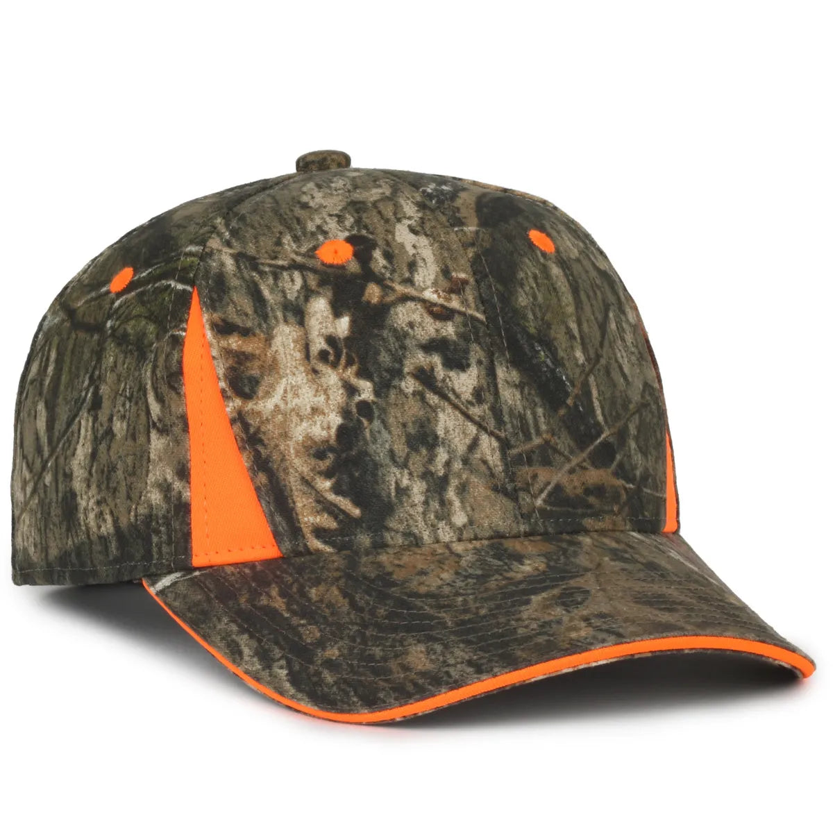 Outdoor Cap CBI-305 Camo/ Blaze Structured Solid Back Hat