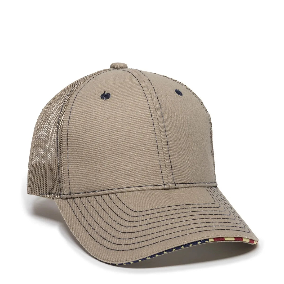 Outdoor Cap USA-800M Contrast Stitch Structured Trucker Hat