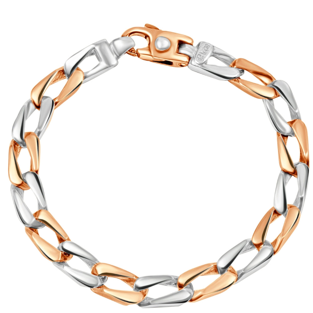 Men's Designed14k Gold (38gram) or Platinum (67gram) 7mm Link Bracelet 8.5 7733813477436
