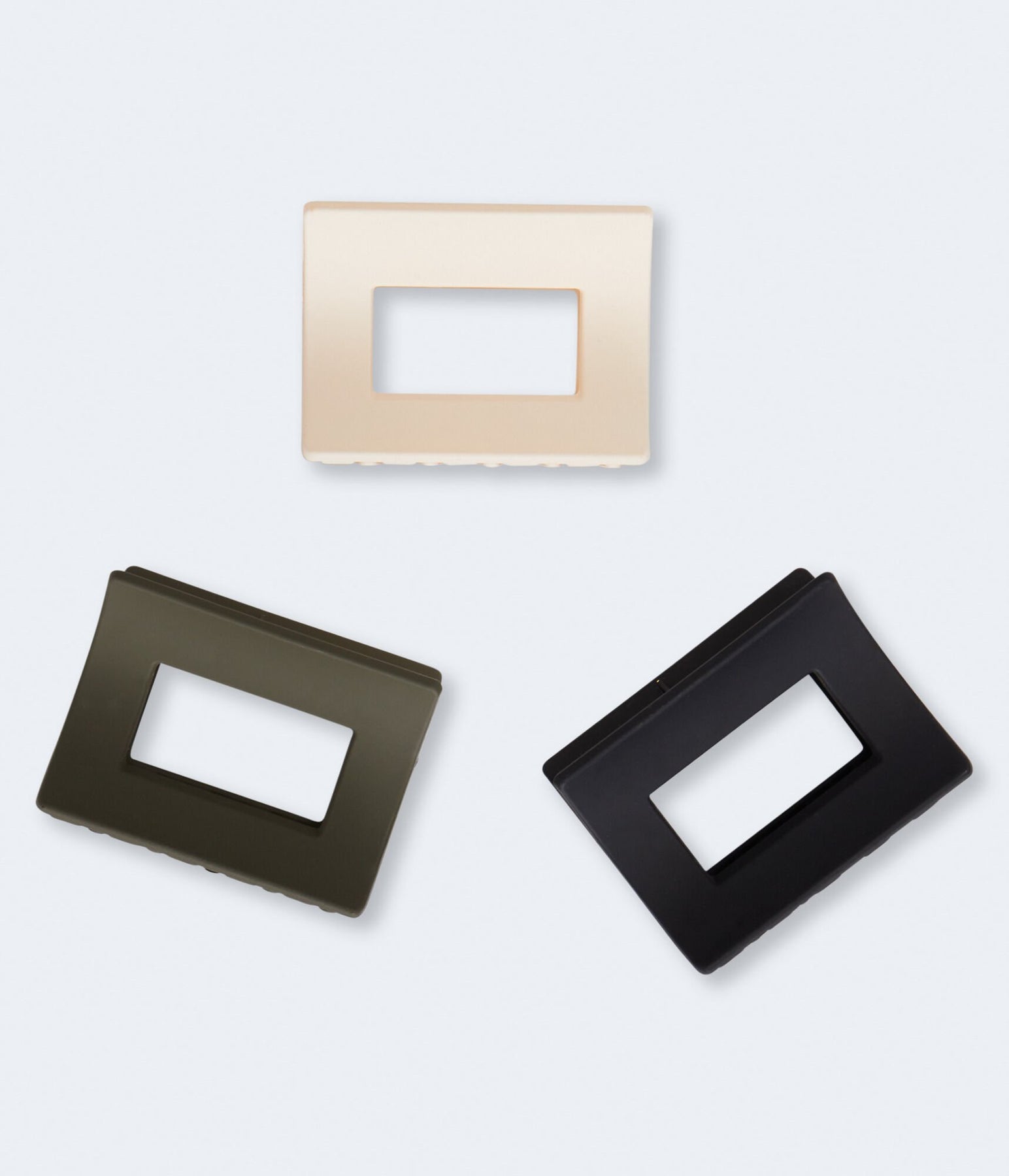 Aeropostale Matte Square Claw Hair Clip 3-Pack