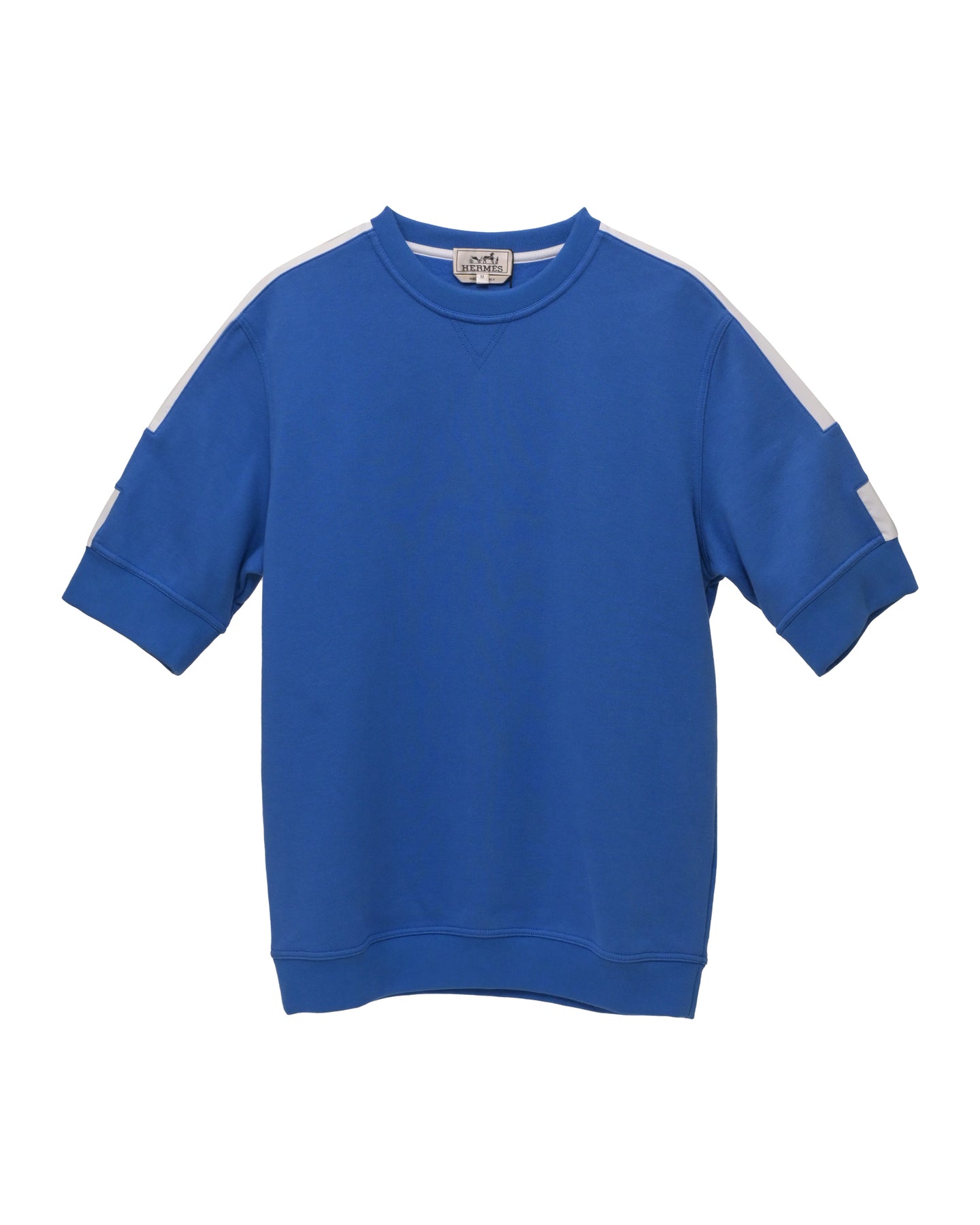 Hermes Short Sleeve Sweater in Blue Cotton 7748911923260
