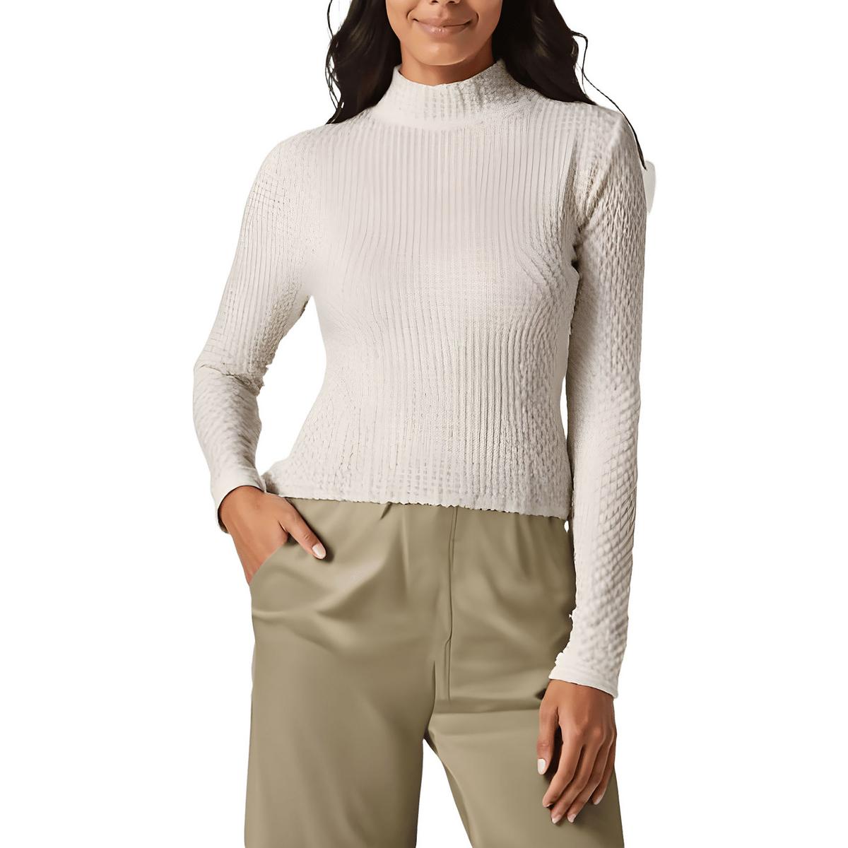Pebbled Nylon Pullover Top
