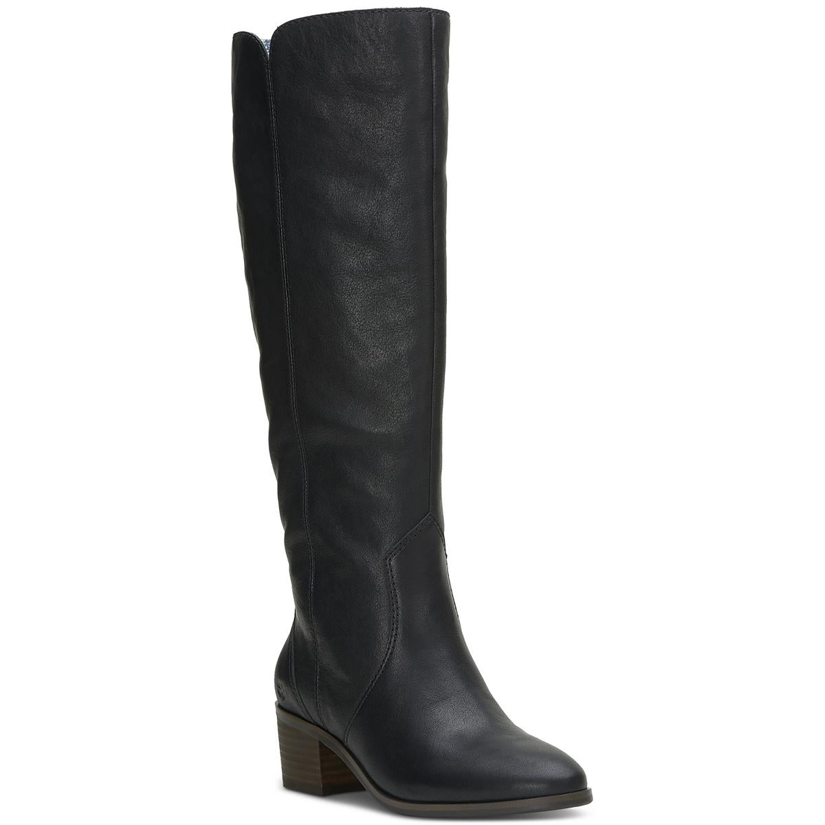 Cashlin Leather Round Toe Knee-High Boots