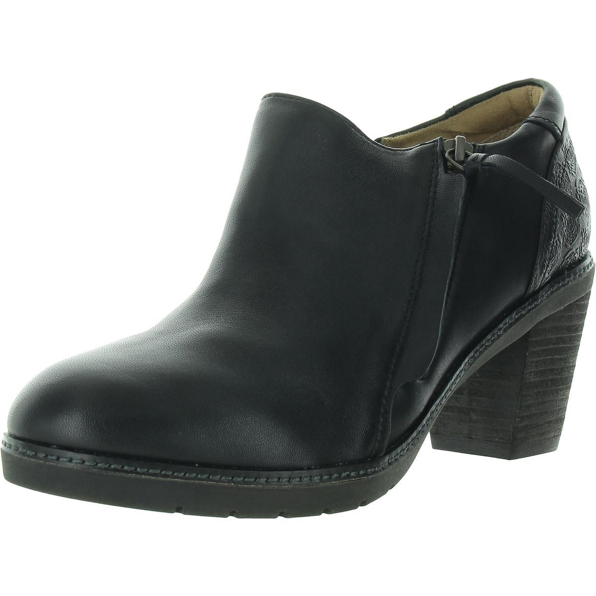 Rylee Zipper Leather Ankle Boots
