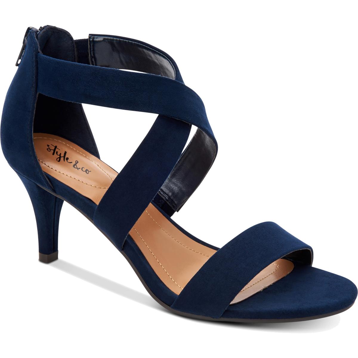 Paysonn Criss-Cross Front Open Toe Kitten Heels