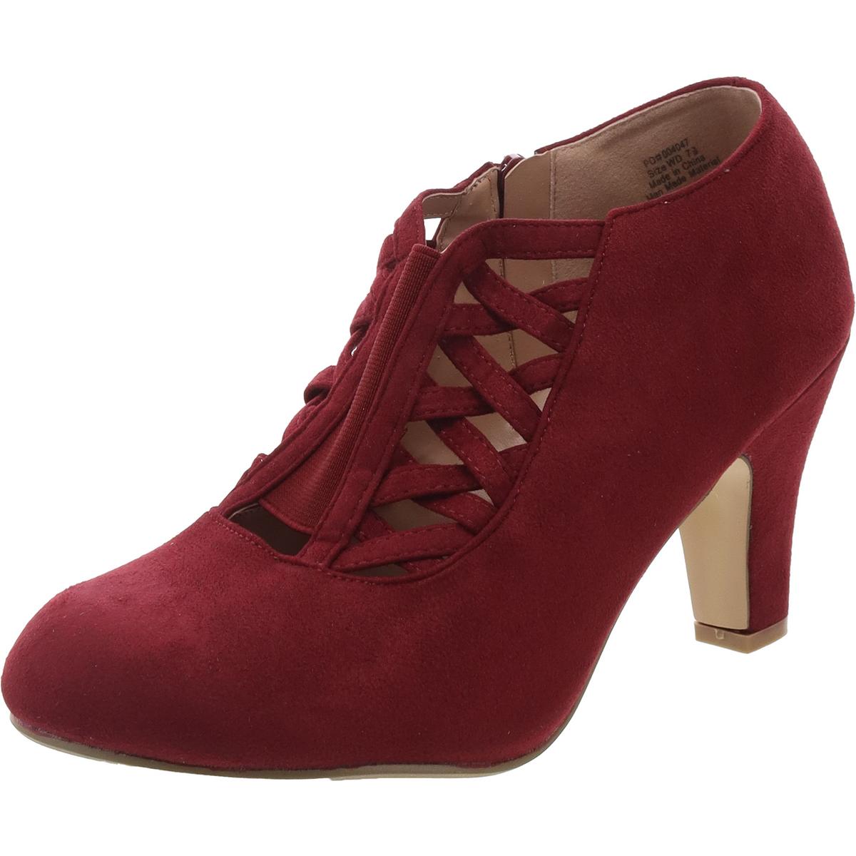 Cut-Out Faux Suede Shooties