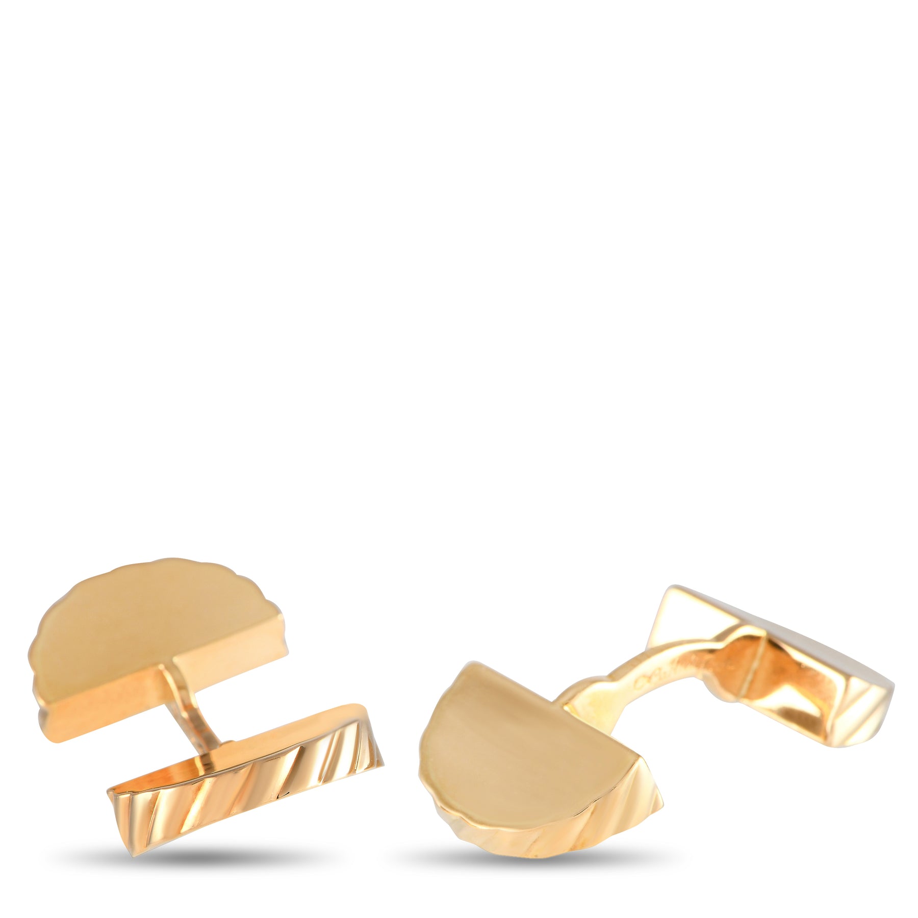 Cartier 18K Yellow Gold Fan Cufflinks CA01-051424