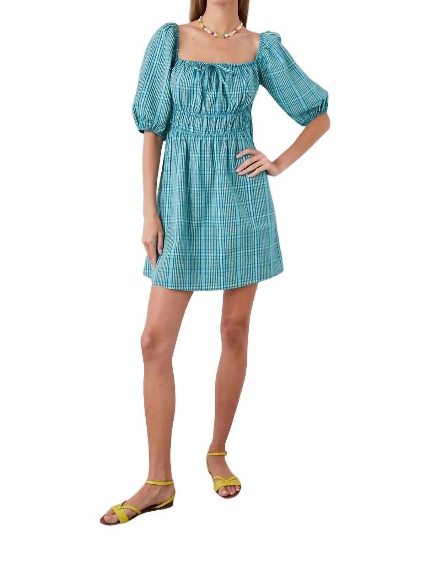 Brenda Mini Dress In Augusta Check 7676678701116
