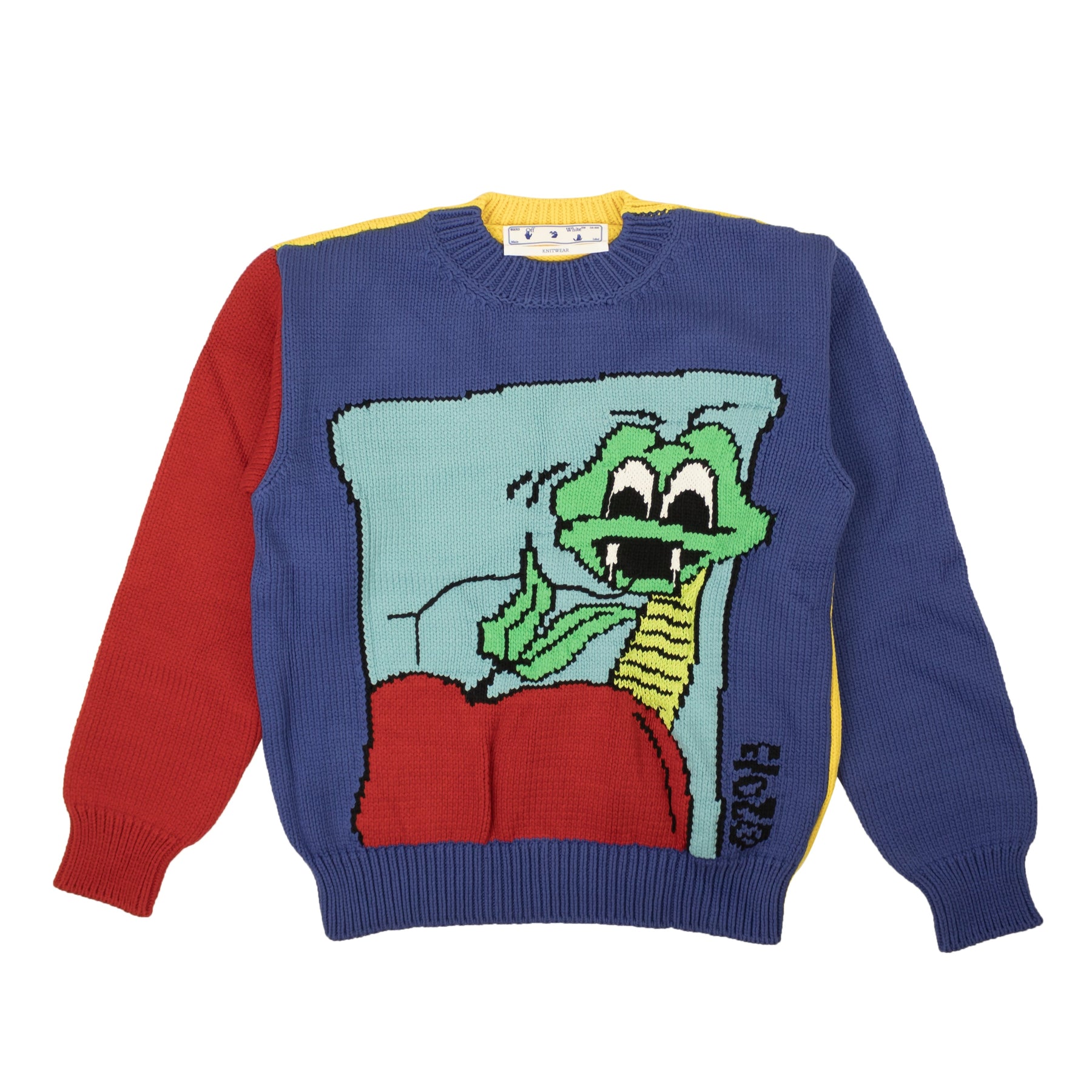 Multi Chunky Snake Knit Crewneck