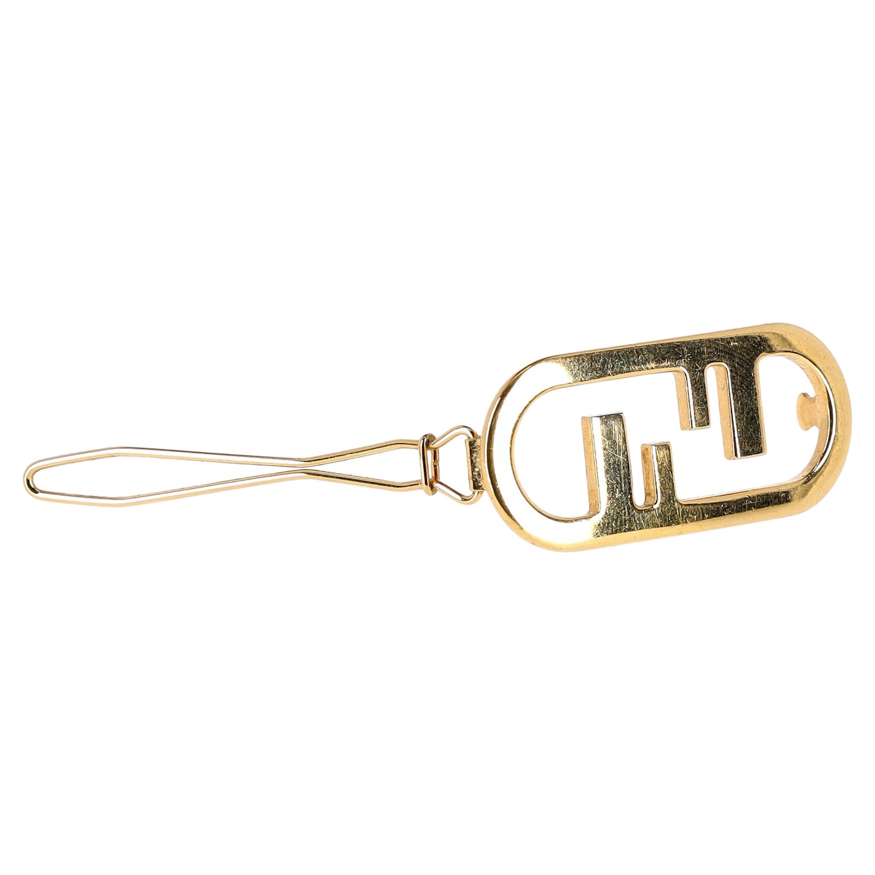 Fendi O’Lock Hair Clip in Gold Metal