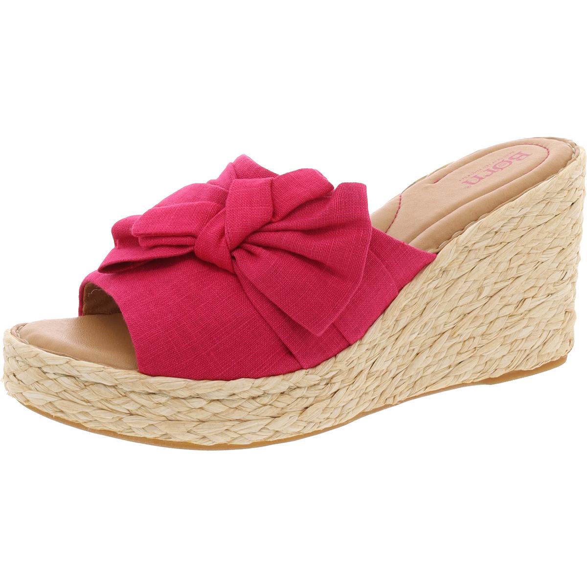 Adalia Bow Nylon Wedge Sandals