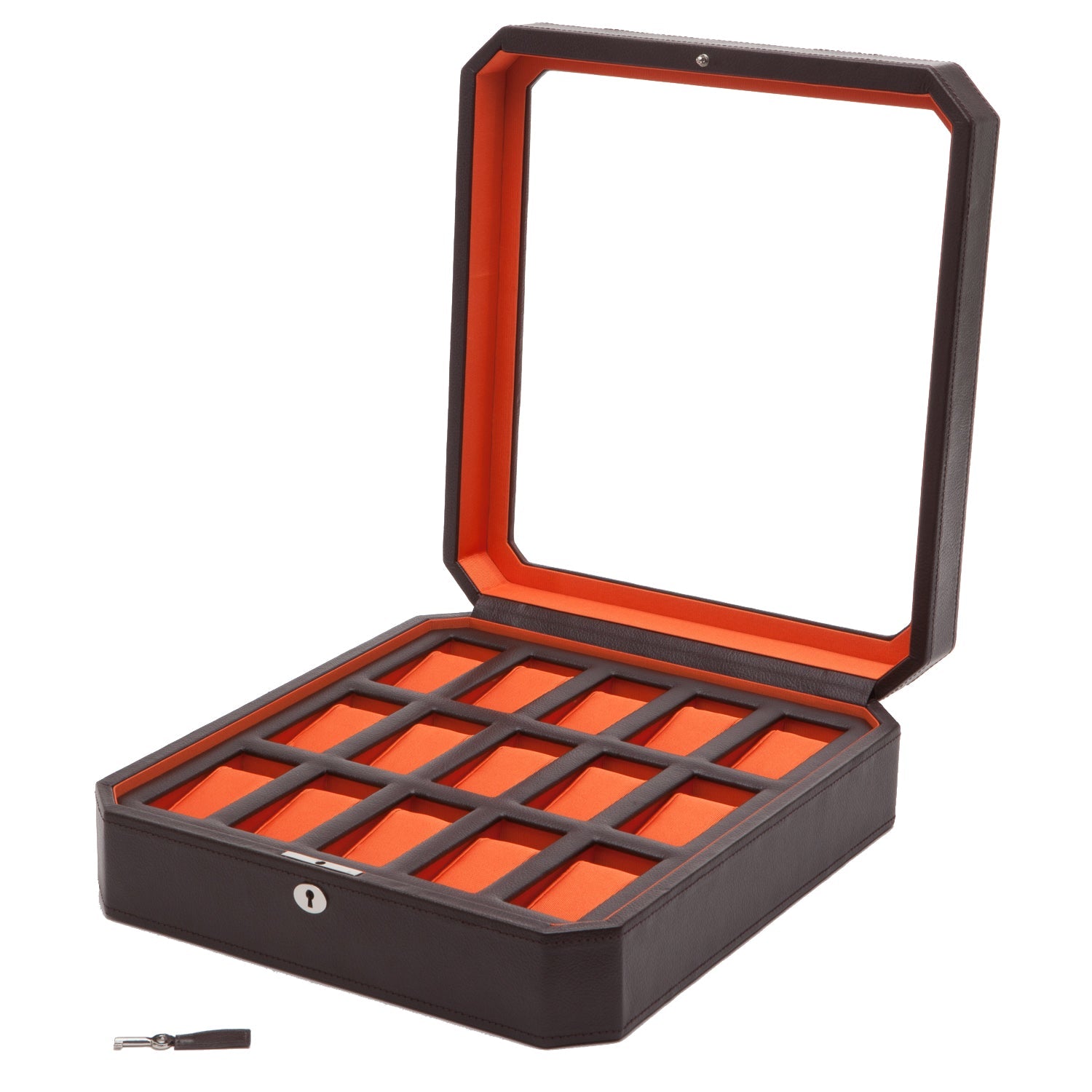 Wolf 458506 Windsor 15 Piece Watch Box in Brown & Orange 7707677753404