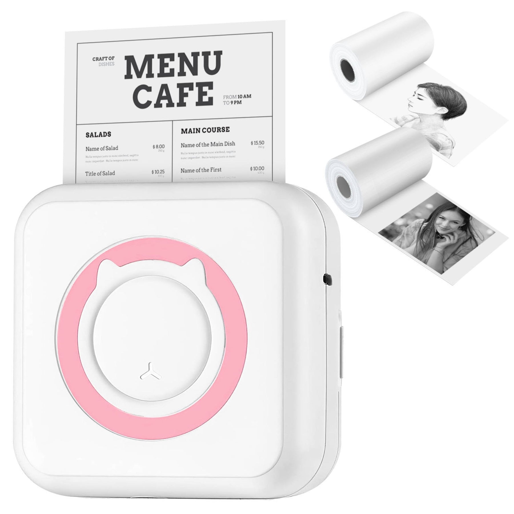 Portable Mini Sticker Maker Machine - Wireless Thermal Printer, Rechargeable - Prints Labels, Journal Notes, Memos, Photos - Inkless - Packs & Pieces