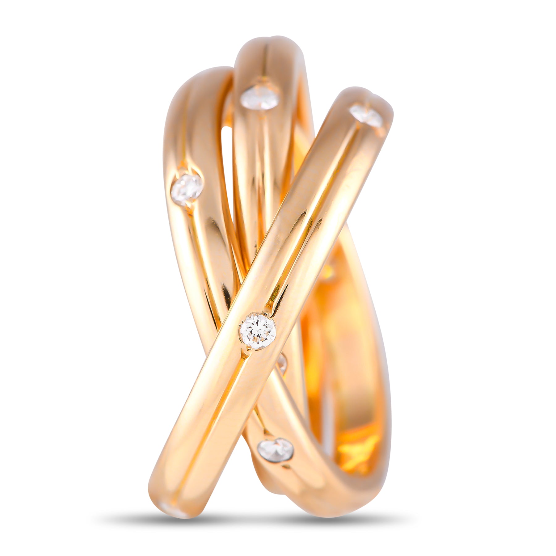 Cartier Constellation 18K Yellow Gold Diamond Ring CA15-080724 7748644405308