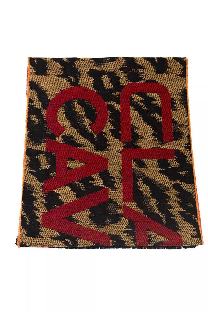 Cavalli Class Exotic Animalier Fantasy Logo Men's Scarf